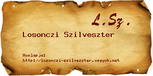 Losonczi Szilveszter névjegykártya