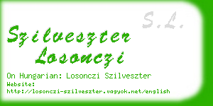 szilveszter losonczi business card